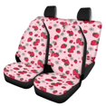 thumbnail image 1 of Pzuqiu Cute Strawberry Automobile Seat Cover Sets 4 Pcs, Front Seat Protector Carseat Rear Split Bench Cover Universal for Car Truck SUV Easy to Install, 1 of 7
