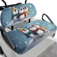 thumbnail image 1 of Pzuqiu Cute Winter Penguins 2-Piece Golf Cart Seat Covers Set - Breathable Washable Universal Protective Cover for Golf Lovers, 1 of 10