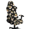 thumbnail image 1 of Pzuqiu Daisy Frog Computer Chair Seat Slipcovers Stylish Rotating Backrest and Seat Protectors Easy to Install Office Decorations for Home Decor, Shop, Living Room, 1 of 7