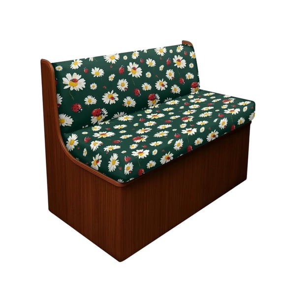 Pzuqiu Daisy Ladybug Print 2Pcs Rv Sofa Seat Slipcovers Comfortable Camper Cushion Slipcover Wear-Resistan Backrest and Seat Covers for Rv Camper Car Bench