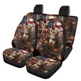thumbnail image 1 of Pzuqiu Deer American Flag Print Car Seat Covers 3 Pieces Front and Rear Seat Cover Set Interior Accessories Auto Decor Suitable for Truck Trucks, 1 of 10