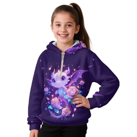 Pzuqiu Dragon Boys Sweaters Comfortable Warm Boys Sweatshirts Size 10-11 Stretchy Casual Hooded Sweatshirt Kids Soft Fall Outerwear Versatile for Kids and Toddlers