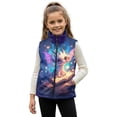 thumbnail image 1 of Pzuqiu Dragon Girls Sleeveless Vests 3T Polyester Comfortable Zipper Winter Sleeveless Jacket with Pockets Warm Fall Outfits Fashion Clothing for Teens Girls Boys Kids, 1 of 7