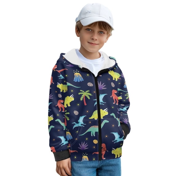 Pzuqiu Dragon Zip-Up Hoodies Kids Size L Long Sleeve Toddlers' Pullover Hoodie Sweatshirt Warm Comfortable Boys Hooded Clothes with Pocket Fashion for Teens Girls Boys Kids