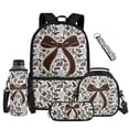 thumbnail image 1 of Pzuqiu Duck Camo Bow Backpack for Girls 6-8 with Lunch Box, Water Bottle Sleeve, Pencil Case & Keychain, 5-Piece Set Kawaii 17 Inch Large Capacity Bookbag for 1st-3rd Grade, Back to School Supplies, 1 of 6