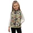 thumbnail image 1 of Pzuqiu Duck Hunter Camo Kids Zip Up Vest Size 3 Stretchy Practical Winter Sleeveless Jacket with Pockets Warm Toddler Girl Clothes Fall Outerwear Versatile Fashion for Girls, 1 of 7