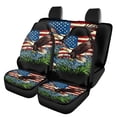 thumbnail image 1 of Pzuqiu Flag Eagle Automotive Seat Cover 4Pcs, Car with Front Drive Seat Cover and Rear Split Bench Cover, Auto Interior Decoration Fits most Cars, SUVs, and Trucks, 1 of 7
