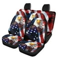 thumbnail image 1 of Pzuqiu Flag Eagle Car Seat Covers Full Set Auto Seat Rear Split Bench Cover Easy to Install Cover Set Stretch Polyester Fabric Cover Universal Fit for Most Vehicle, 1 of 7