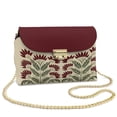 thumbnail image 1 of Pzuqiu Flower Print Women Leather Crossbody Bag Metal Chain Strap Versatile Small Leather Crossbody Bags for Women Craftsmanship Vintage Trendy for Daily Life, 1 of 7
