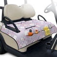 thumbnail image 1 of Pzuqiu Foldable Golf Cart Seat Cover Portable Polyester, Compatible with Two Passenger Seat Golf Cart Outdoor, for Yamaha EZGO Club Car, Golf Ball Pattern, 1 of 9