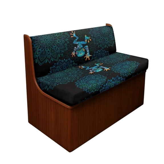 Pzuqiu Frog Mandala Print Rv Dinette Cushion Cover Full Protection 2Pcs Camper Cushion Covers Replacement Easy Using Camper Cushion Slipcovers for Rv Camper Car