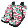 thumbnail image 1 of Pzuqiu Front and Rear Seat Cover Set Easy to Install Polyester, Compatible with SUV Seats Automotive Seats, for Trucks Cars, Floral and Leaf Design, 1 of 10