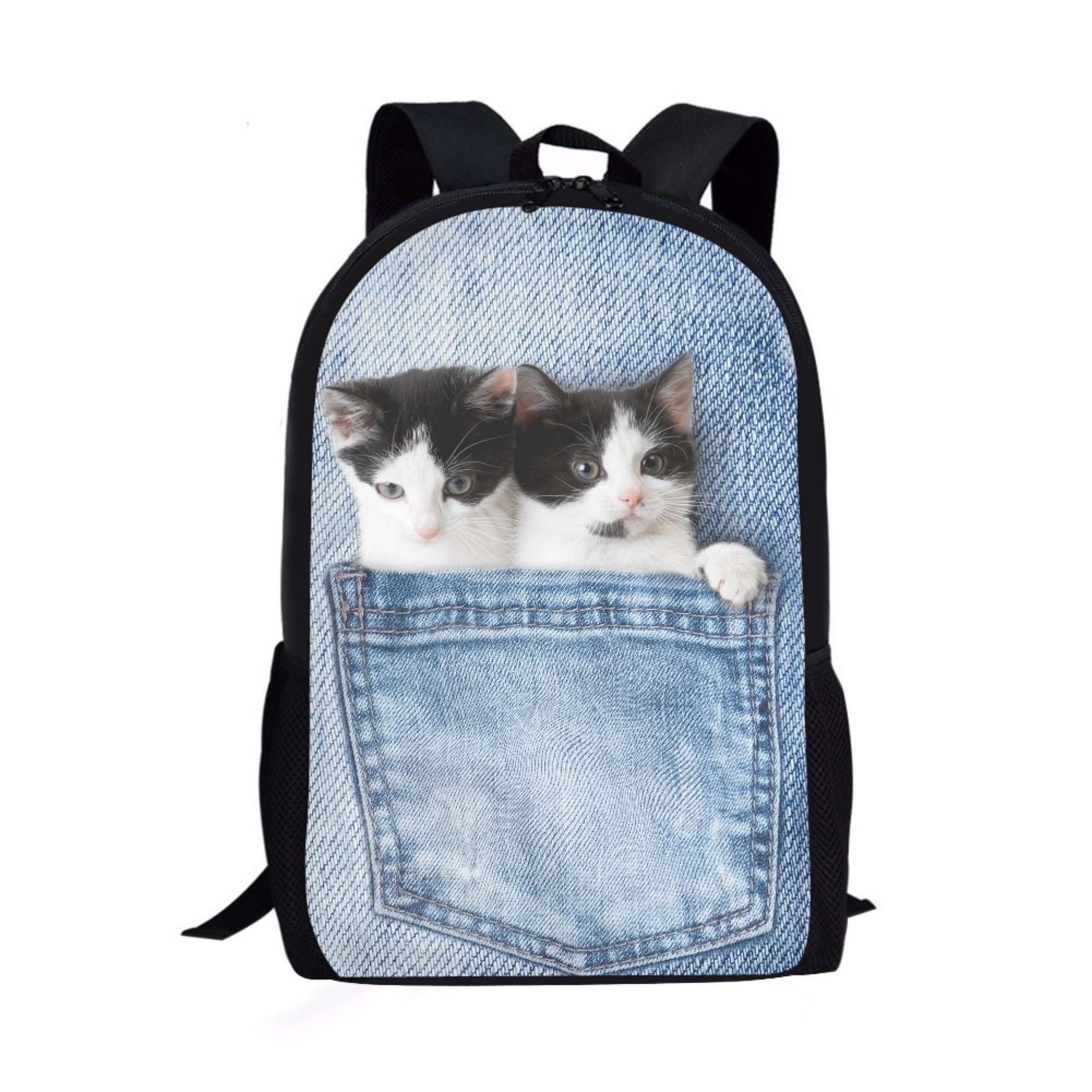 BETSEY JOHNSON Jeweled Black Kitty Cat Backpack Purse Preowned | eBay