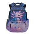 thumbnail image 1 of Pzuqiu Galaxy Axolotl Print Backpack for Teens Lightweight Breathable Students School Bookbag Large Capacity Laptop Daypack with Side Pockets Soft Travel Rucksack for 8-14 Years, 1 of 7