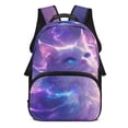 thumbnail image 1 of Pzuqiu Galaxy Cat Personalized Kids Backpack with Adjustable Shoulder Strap 17 Inch Custom School Bag Backpack with Name Unique Customized Bookbag for Teenagers Girls Age 8-14, 1 of 7