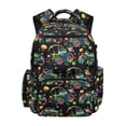 thumbnail image 1 of Pzuqiu Galaxy Tractor Rainbow Backpack for Boys 17 Inch Breathable Padded Shoulder Strap School Bookbag with Multiple Pockets for 6-14 Years Old Elementary Middle School Students, 1 of 7