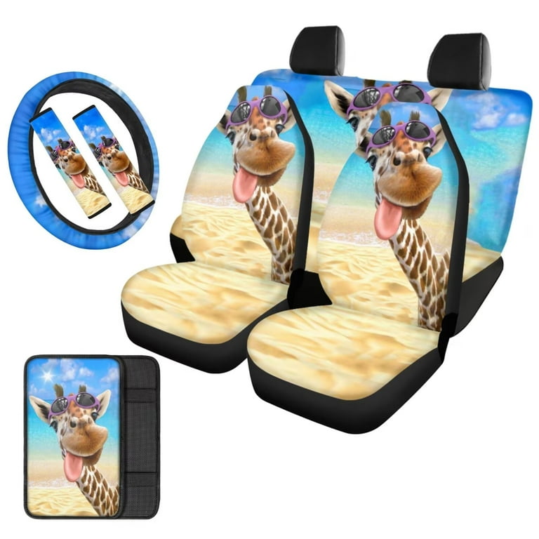 Back seat cover with middle console outlet