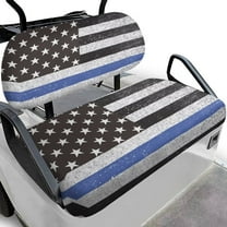 Pzuqiu Golf Cart Accessories Seat Covers Lightweight Golf Blanket US Police Flag Fashion Stretchable Protective Cushion Fits for EZGO Club Car and More 2 Person Seats Golf Carts