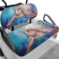 thumbnail image 1 of Pzuqiu Golf Cart Bench Seat Covers Breathable Polyester, Compatible with Outdoor Outdoor Sports, for 2 Person Seats Golf Carts Ezgo, Turtle Pattern, 1 of 9