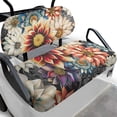 thumbnail image 1 of Pzuqiu Golf Cart Bench Seat Covers, Compatible with Outdoor Golf Carts, Golf Cart Seat Covers Suitable for Club Car Precedent Ezgo Golf Cart Car Accessories, Flower Pattern, 1 of 9
