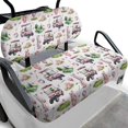 thumbnail image 1 of Pzuqiu Golf Cart Print Seat Cover Set - Breathable Stretch-Fit Protector, Universal Fit for 2-Seater Ezgo, Club Car & Yamaha, Washable Golf Cart Accessories, 1 of 10