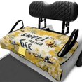 thumbnail image 1 of Pzuqiu Golf Cart Rear Seat Cover with Sweet Bee Pattern, Cooler Tote for Yamaha EZGO Golf Cart Daily and Outing Use, 1 of 9