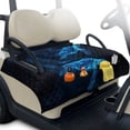 thumbnail image 1 of Pzuqiu Golf Cart Seat Cover 4 Front Pockets Polyester, Compatible with Outdoor Golf Carts, for EZGO Club Cars Yamaha, Neon Sea Turtle, 1 of 9