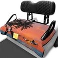 thumbnail image 1 of Pzuqiu Golf Cart Seat Cover, Compatible with Sports, Suitable for Club Car Universal, Tropical Sunset Pattern, 1 of 9