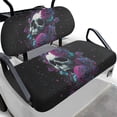 thumbnail image 1 of Pzuqiu Golf Cart Seat Covers, Compatible with Outdoor, Suitable for Club Car Precedent Seat Breathable, Rose Skull Pattern, 1 of 10