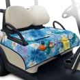thumbnail image 1 of Pzuqiu Golf Cart Seat Covers Non-Slip Material, Compatible with Golf Carts Outdoor, for Club Car EZGO Yamaha, Tropical Leaves White Flowers, 1 of 9