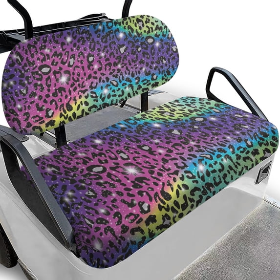 Pzuqiu Golf Cart Seat Covers Portable Polyester Cloth, Compatible with Outdoor Golf Carts, for Ezgo Seats 2 Person Seats Golf Carts Club Car Precedent