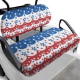 thumbnail image 1 of Pzuqiu Golf Cart Seat Covers Portable Polyester Cloth, Compatible with 2-Seats Cart Golf Carts, for Ezgo Club Cars, Red, White, and Blue Wavy Stripes, 1 of 10