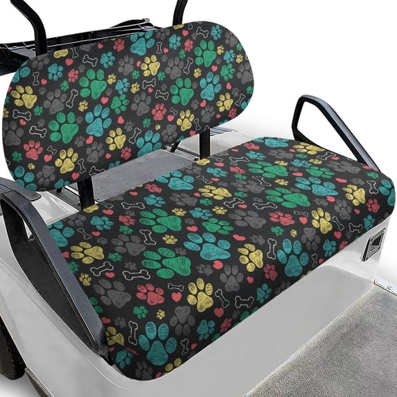 Pzuqiu Golf Cart Seat Covers Portable Seat Covers for Golf Cart, Breathable, Suitable for 2-Seats Cart Golf Car Seat, Fit for Ezgo Golf Carts