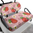 thumbnail image 1 of Pzuqiu Golf Cart Seat Covers and Backrest Cover Breathable, for Outdoor, Golf Cart Seat Cushion, Compatible with Club Car Ezgo, Strawberry and Daisy, 1 of 10
