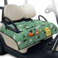 thumbnail image 1 of Pzuqiu Golf Elements Quilted Golf Cart Seat Cover | 2-Person Non-Slip Protector with 4 Pockets | Universal Fit for EZGO Yamaha Club Car, 1 of 2