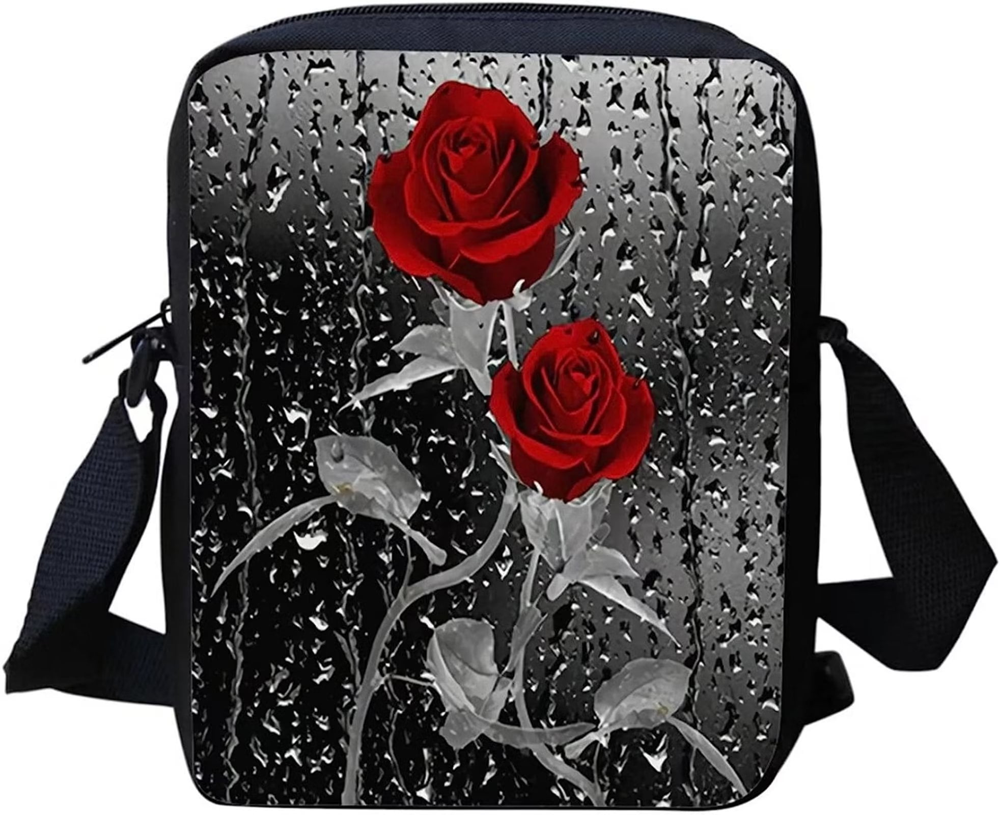 Pzuqiu Gothic Rose Crossbody Cell Phone Purse Small Messenger Bags for  Women Teen Girls ross Body Shoulder Handbag TravelOrganizer Beach Satchel  Stuff Sack 