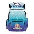 thumbnail image 1 of Pzuqiu Gradient Mermaid Scales Girls Backpack Ultra-Soft Breathable School Bookbag 17 Inch Lightweight Casual Shoulder Bag with Multi Pockets for 8-12 Years Old Laptop Daypack, 1 of 7