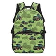 thumbnail image 1 of Pzuqiu Green Tractor Custom 17 Inch Backpack for Kids Personalized with Name Large Capacity Durable Bookbag Adjustable Straps Customized for School Travel Daily Use, 1 of 7