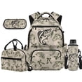 thumbnail image 1 of Pzuqiu Grey Camo Bass Fish Bow Backpack with Lunch Bag for Kids 8-10 Years Old Cute Bookbag for Boys 1st Grade/2nd Grade Middle School Book Bag Girls Lunch Box Pencil Case Water Bottle Bag, Set of 4, 1 of 7