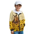 thumbnail image 1 of Pzuqiu Horse Boys Sweatshirts Size L Warm Fleece Full-Zip Hoodie Sweatshirt Lightness Soft Long Sleeve Jacket Outfits with Pocket Casual Fashion for Teens Boys Kids, 1 of 7