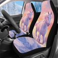 thumbnail image 1 of Pzuqiu Horse Front Seat Car Covers Warm Easy to Clean 2 Pack Car Seat Covers for Front Seats Elastic Fabric Anti-Slip Protection Interior Accessories Universal Fit for Cars SUV Sedans, 1 of 7
