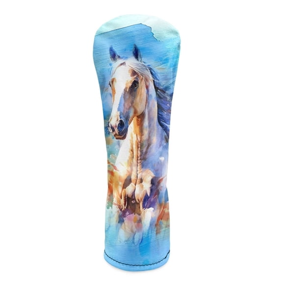 Pzuqiu Horse Print Golf Club Cover Waterproof Golf Club Head Covers for Woods and Drivers Protect Against Scratches and Damage Easy to Use