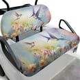 thumbnail image 1 of Pzuqiu Hummingbird Flower Golf Cart Seat Covers Summer Outdoor Anti-hot Club Car Blanket Stretchable Keeps Seats Clean and Comfortable for More 2-Seat Golf Carts, 1 of 7