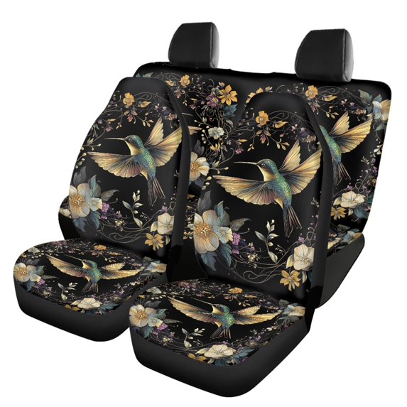 Pzuqiu Hummingbird Washable Car Seat Covers, Fashion Easy to Install Fit for Trucks