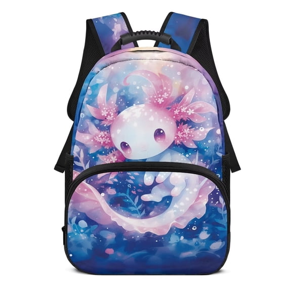 Pzuqiu Ice Cream Capybara Kids Backpack for Ages 6-18 17 Inch School Bag with Adjustable Straps Large Capacity Back to School Elementary High School Travel Use