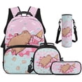 thumbnail image 1 of Pzuqiu Ice Cream Capybara Kids Backpack for School Girls 4pcs Backpack with Lunch Box Pencil Case 17 Inch Kids Backpacks Lightweight Casual Travel Daypack for Middle School, 1 of 7