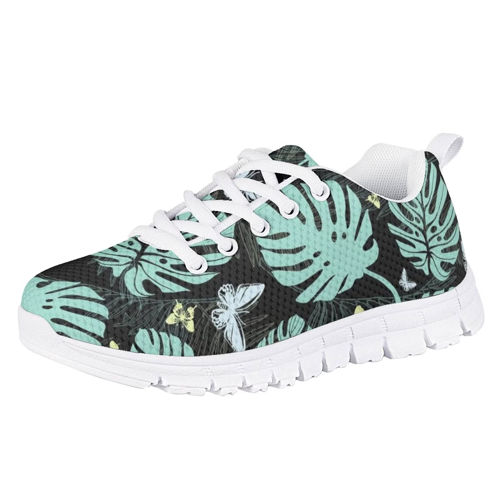 Pzuqiu Kids Tennis Shoes Monstera Leaves Pattern Comfortable Casual Child  Sneakers Lace Up Sports Shoes Lightweight Size 3 - Walmart.com