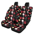 thumbnail image 1 of Pzuqiu Ladybug Flower Car Seat Cover Auto Accessories Interior 4Pcs, Front Seat Protector, Auto Seat Rear Split Bench Cover Universal Automotive Seat Cover Accessories, 1 of 7