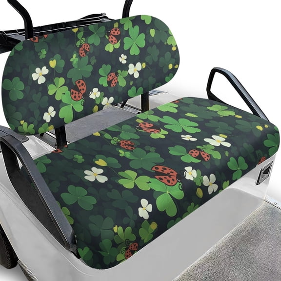 Pzuqiu Ladybug and Daisy Pattern Golf Seat Covers Breathable, for Golf Cart, Golf Cart Seat Covers, Compatible with Ezgo Golf Carts