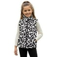 thumbnail image 1 of Pzuqiu Leopard Print Kid Outerwear Vest 7-8 Toddler Girl Clothes Lightweight Soft Zipper Winter Sleeveless Jacket with Pockets Casual Fashion Versatile Fall Outfits for Girls, 1 of 7